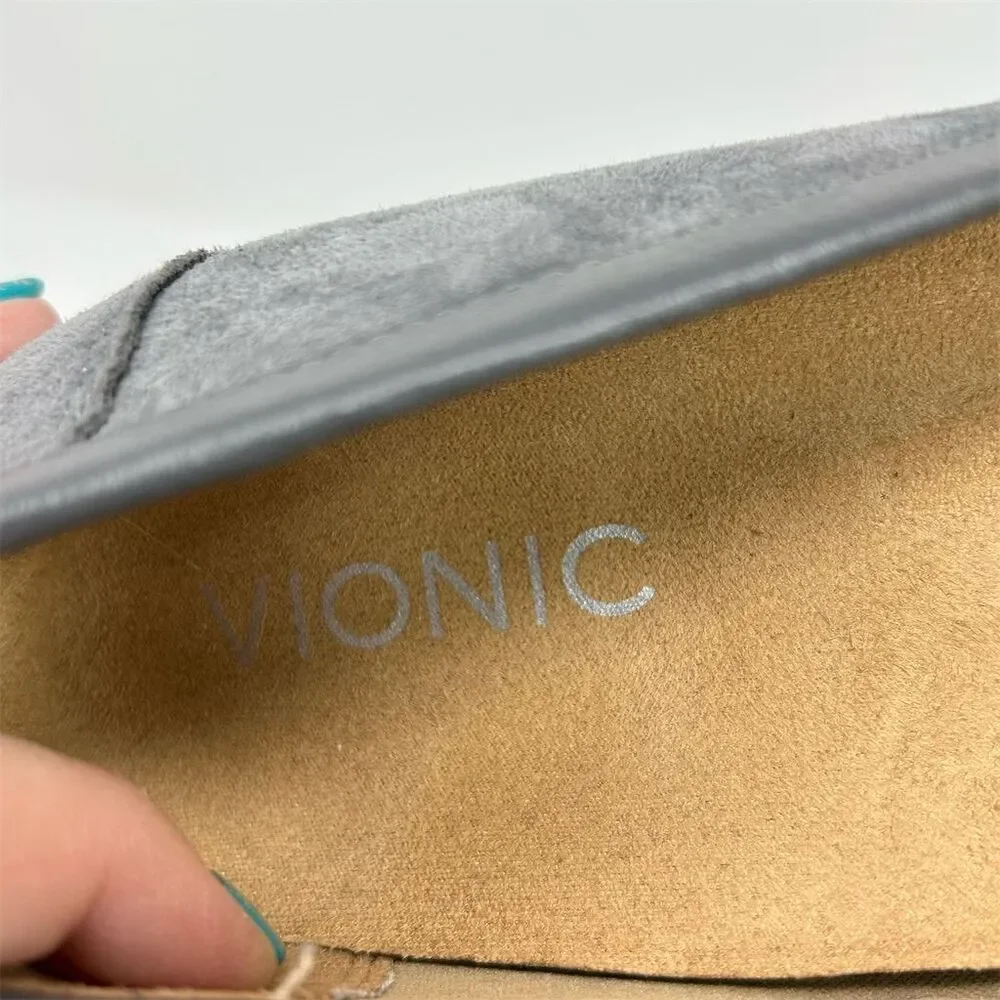 Vionic Women's Kenya Slip On Gray Loafers 9.5 Slip-On with Orthaheel Technology